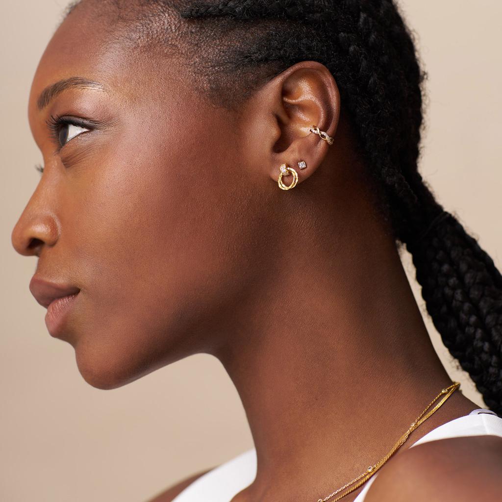 Orelia London Pave & Metal Twist Ear Cuff