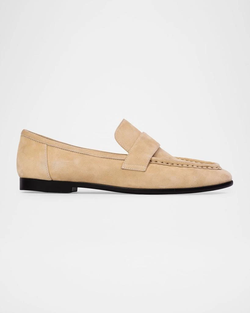 Black Suede Studio Arrow Metallic Slip-On Loafers 1
