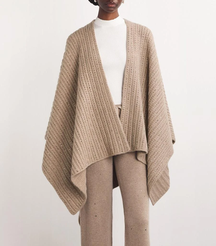 William Sharp Cashmere Crystal-Embellished Cape 3