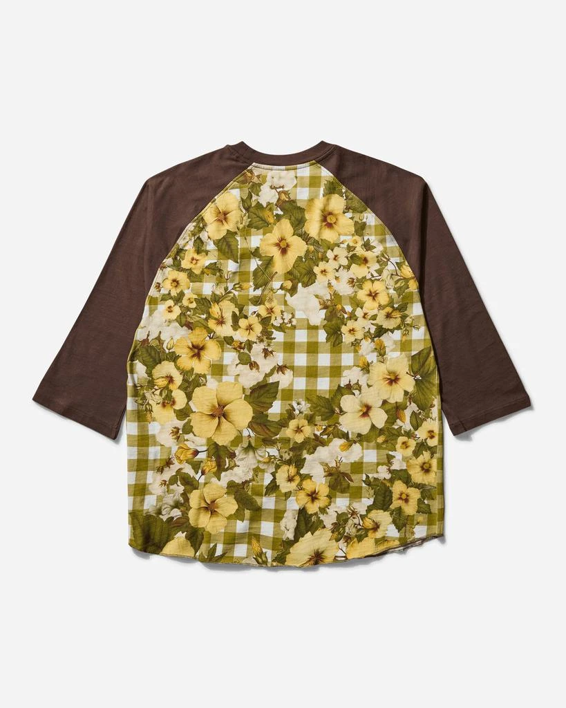 Levi's Men's Denim Tears Baseball T-Shirt Floral Gingham Gold 2