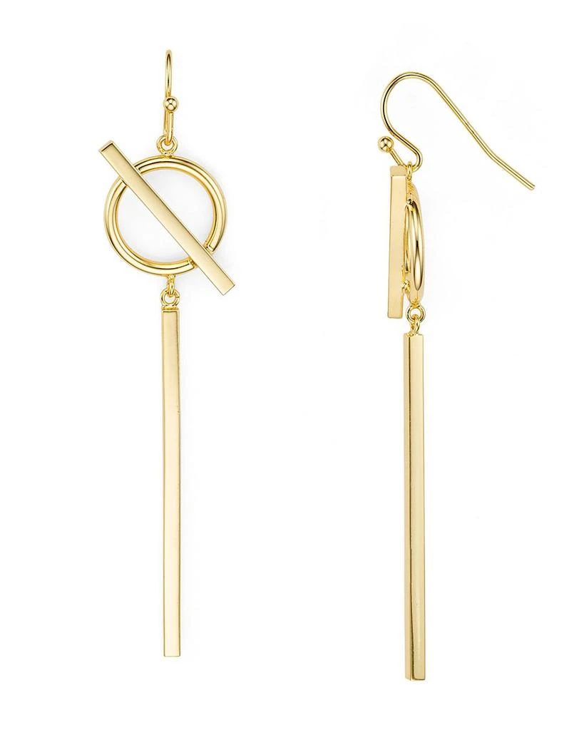 Argento Vivo Circle and Bar Drop Earrings 1