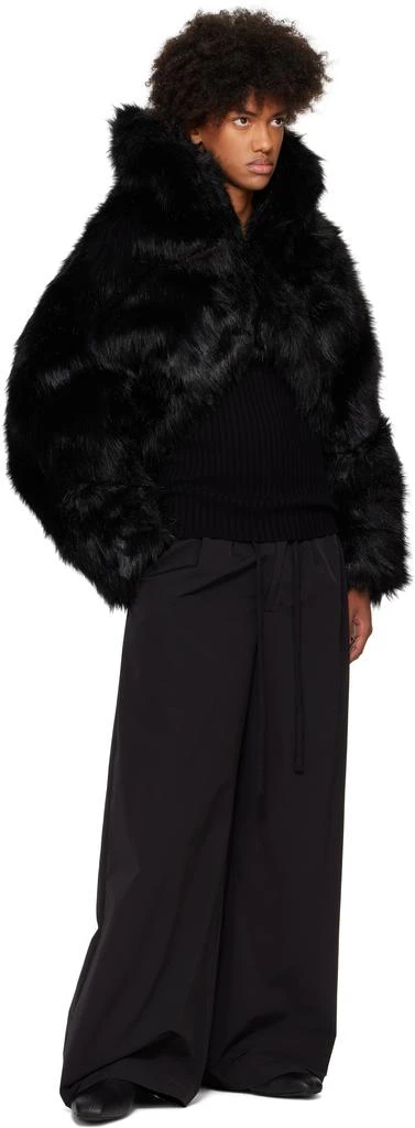 Entire Studios Black Vicinity Crop Faux-Fur Jacket 4