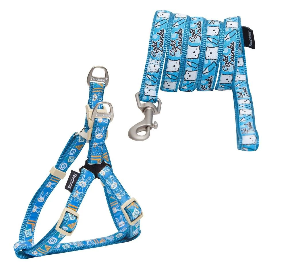 Touchdog Touchdog  'Caliber' Embroidered Designer Fashion Pet Dog Leash and Harness Combination 2