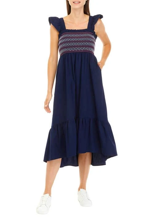 Crown & Ivy™ Ivy Womens Smocked Midi Dress 1