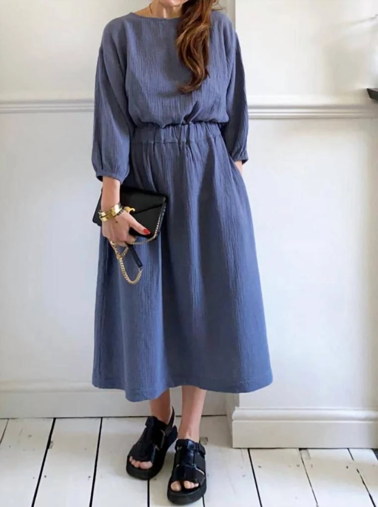 Beaumont Organic Elizi Dress In Pewter 1