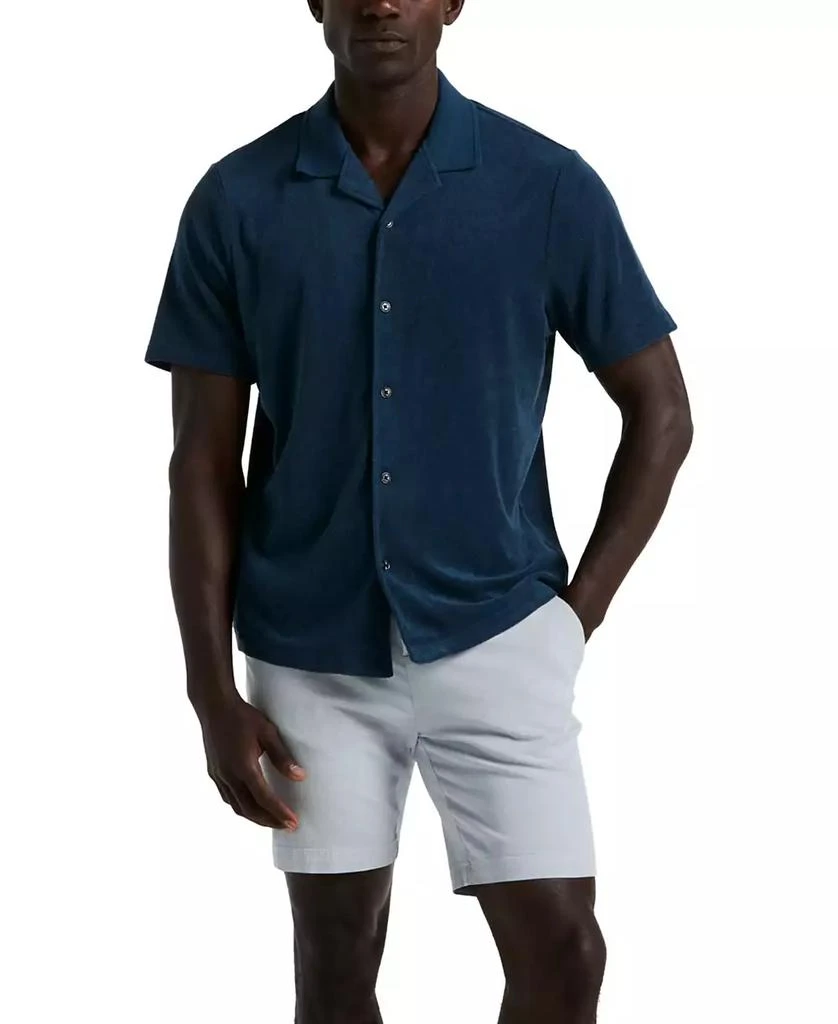 Perry Ellis Men's Short Sleeve Terry Button-Front Camp Shirt 2
