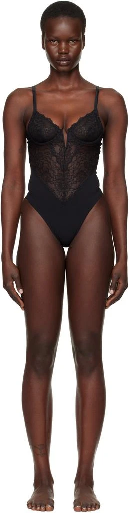 Fleur du Mal Black Bianca Lace Bodysuit 1