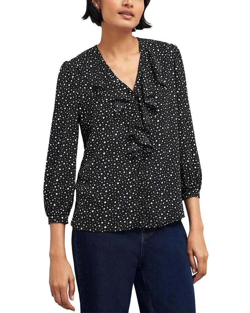 HOBBS LONDON May Ruffle Front Blouse 1