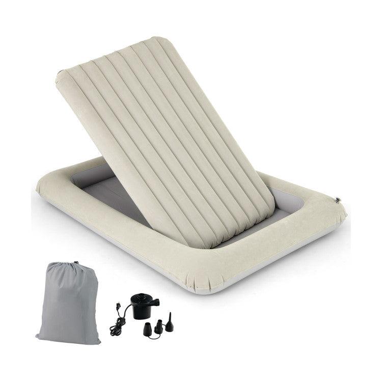 Hivvago Inflatable Toddler Travel Bed with Electric Pump and Raised Bed Rails