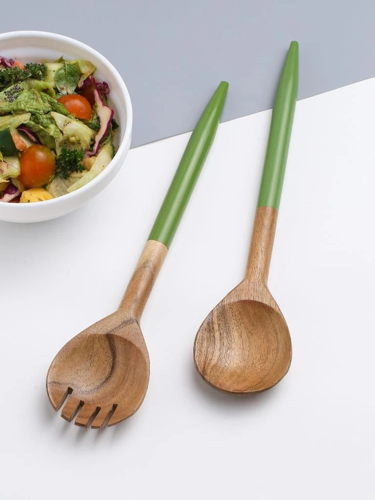 Tiramisu Resin & Wood Salad Server 2 Piece Set 21