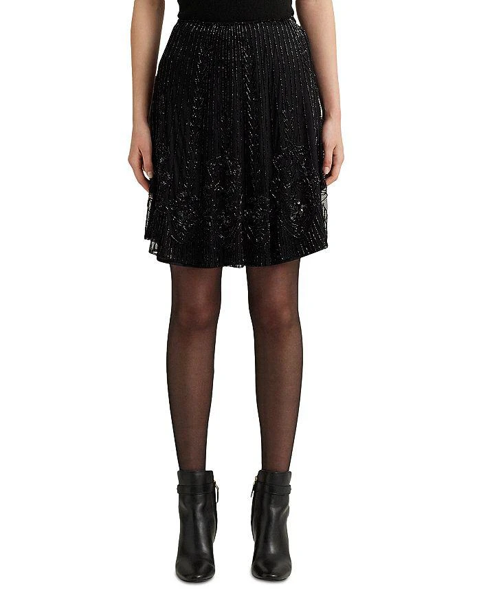 Ralph Lauren Beaded A Line Mini Skirt 1