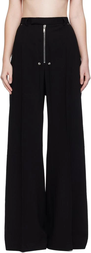 Rick Owens Black Concordians Tailored Wide Belas Trousers 1
