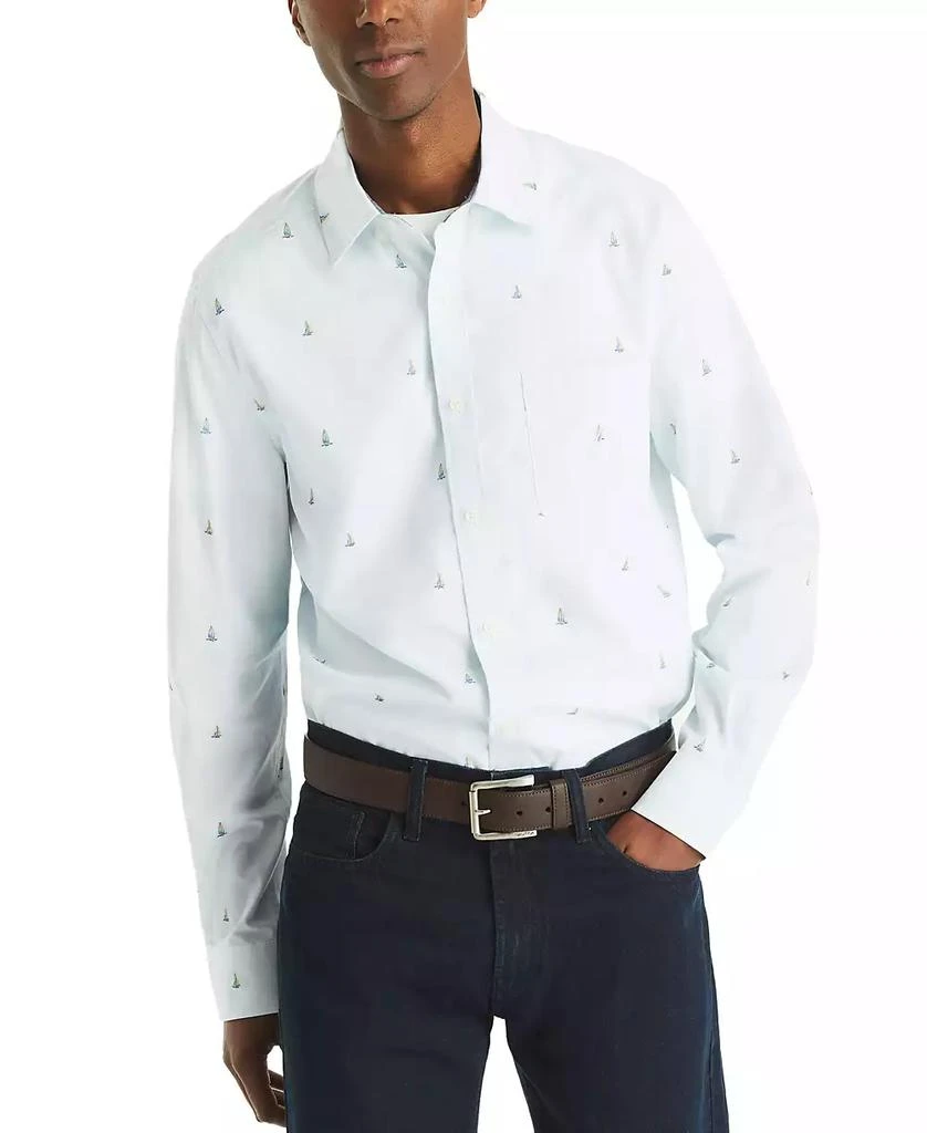Nautica Men's Long Sleeve Printed Button Down Shirt 1