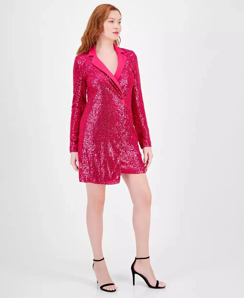 RACHEL Rachel Roy Women's Griffith Sequin Tuxedo Mini Dress 4
