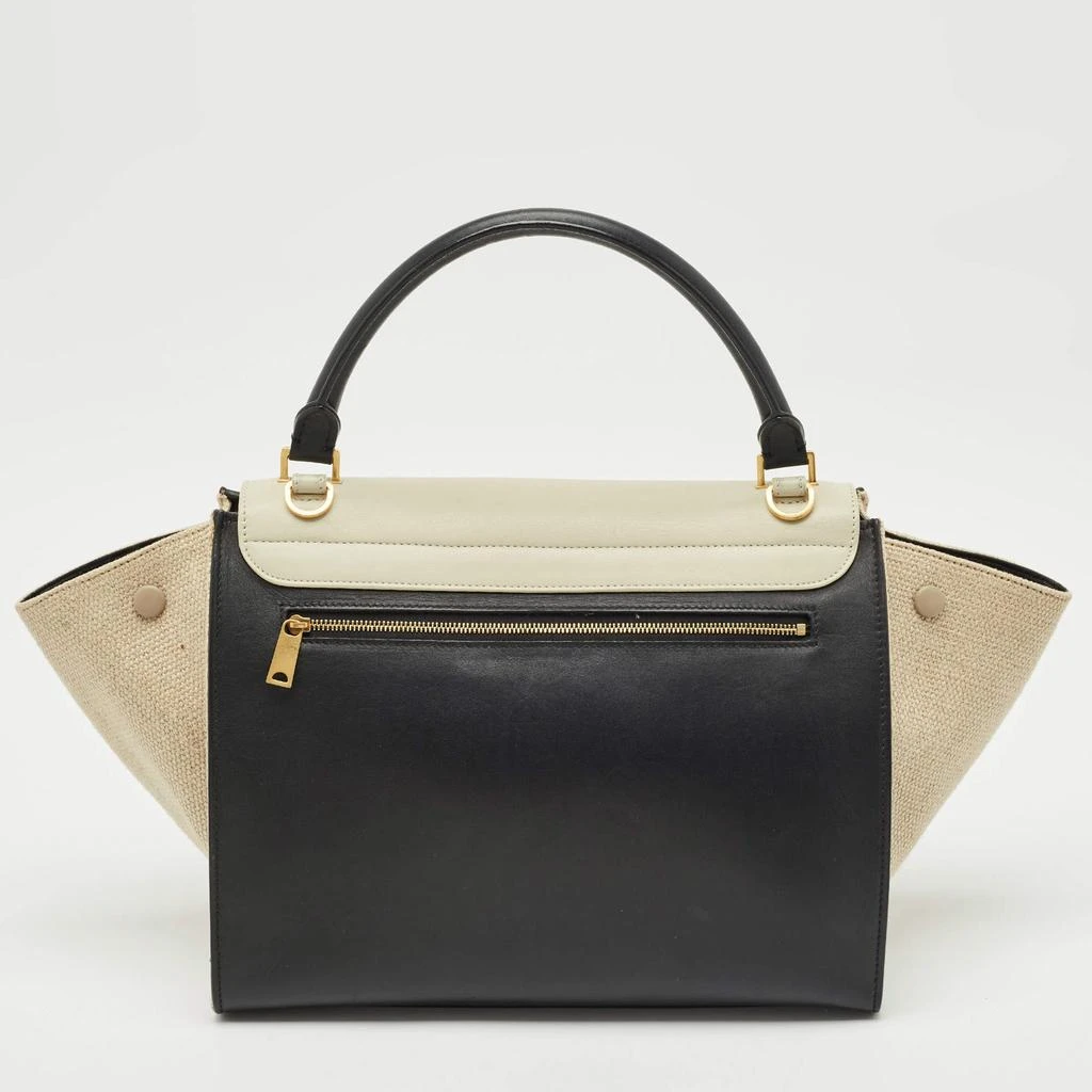 Celine Celine Tri Color Leather and Canvas Medium Trapeze Bag 4