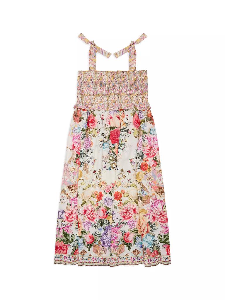 Camilla Little Girl's & Girl's Linen Floral Maxi Dress