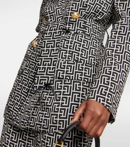 Balmain Double-breasted monogram jacket 5