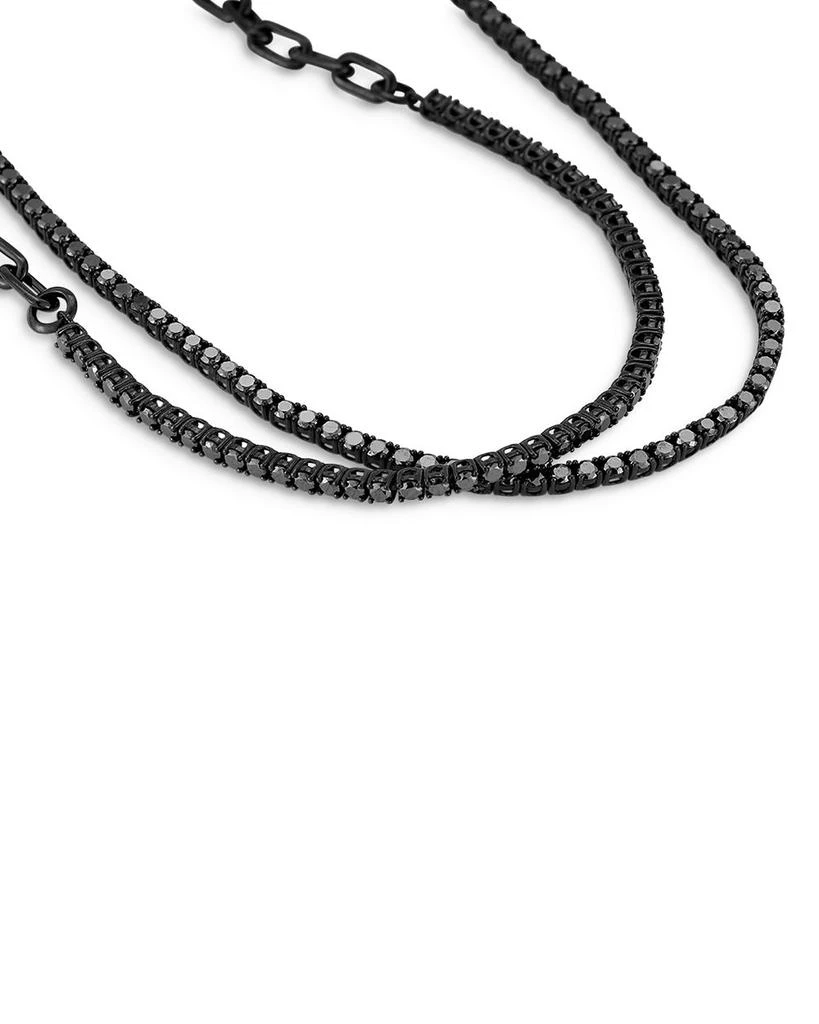 Walters Faith 18K Black Gold Black Diamond Tennis Bracelet 3