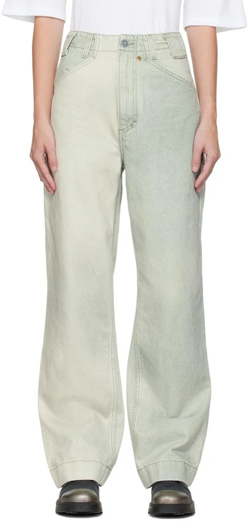 Objects IV Life Green Wide Leg Jeans 1