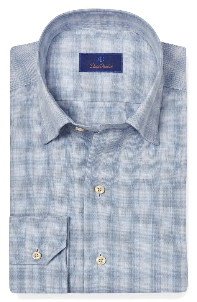 David Donahue Twill Plaid Sport Shirt 1