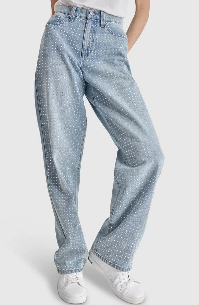 DKNY Rhinestone Studded High Waist Jeans 1
