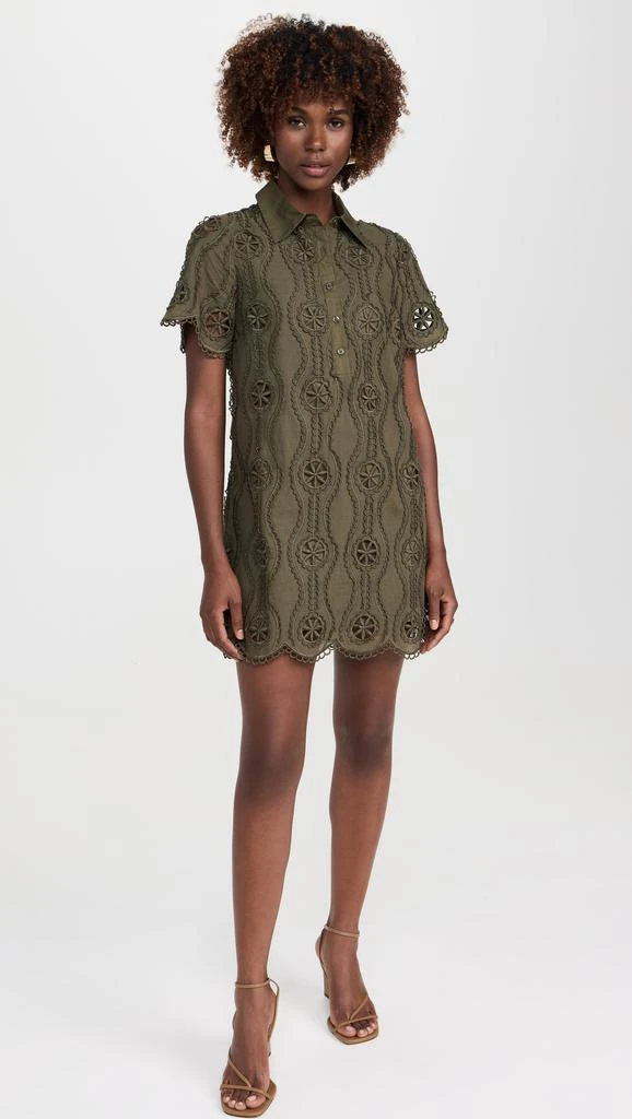 English Factory Scallop Embroidered Mini Dress 4