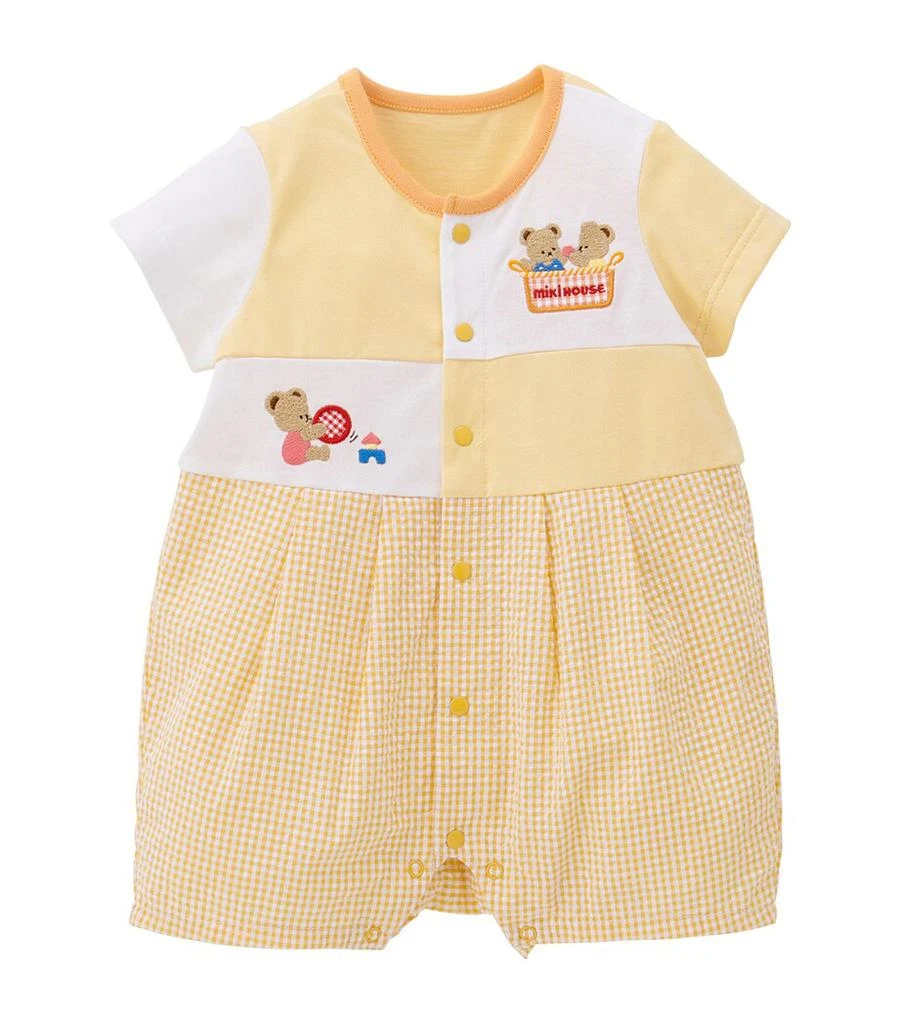 Miki House Cotton Embroidered Bear Playsuit (6-12 Months) 1