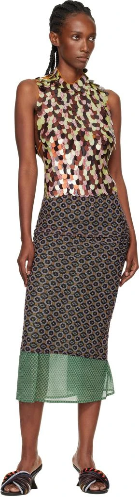 Dries Van Noten Multicolor Sequined Bib Top 4