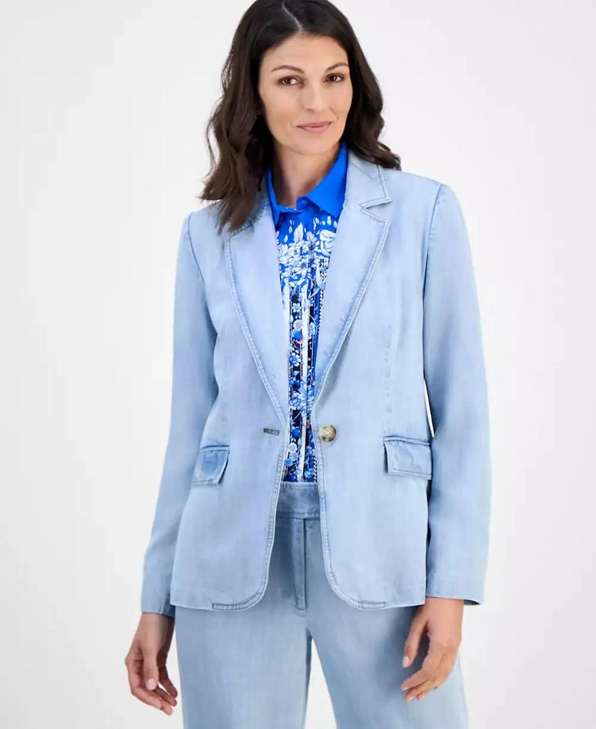 Tahari Women
s Notch-Collar One-Button Jacket