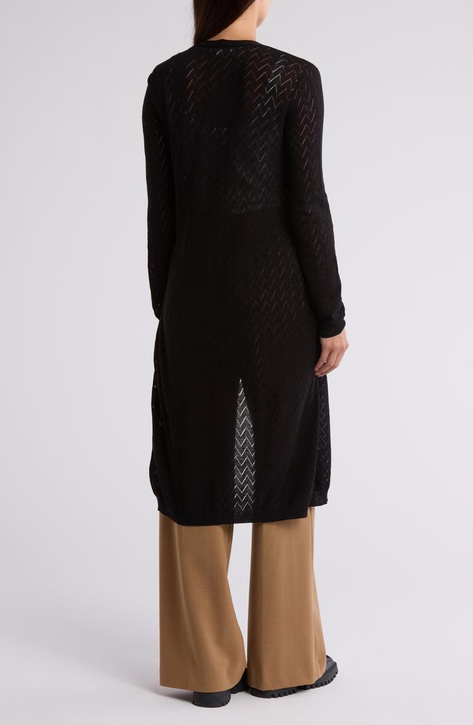 DR2 by Daniel Rainn Pointelle Knit Long Duster