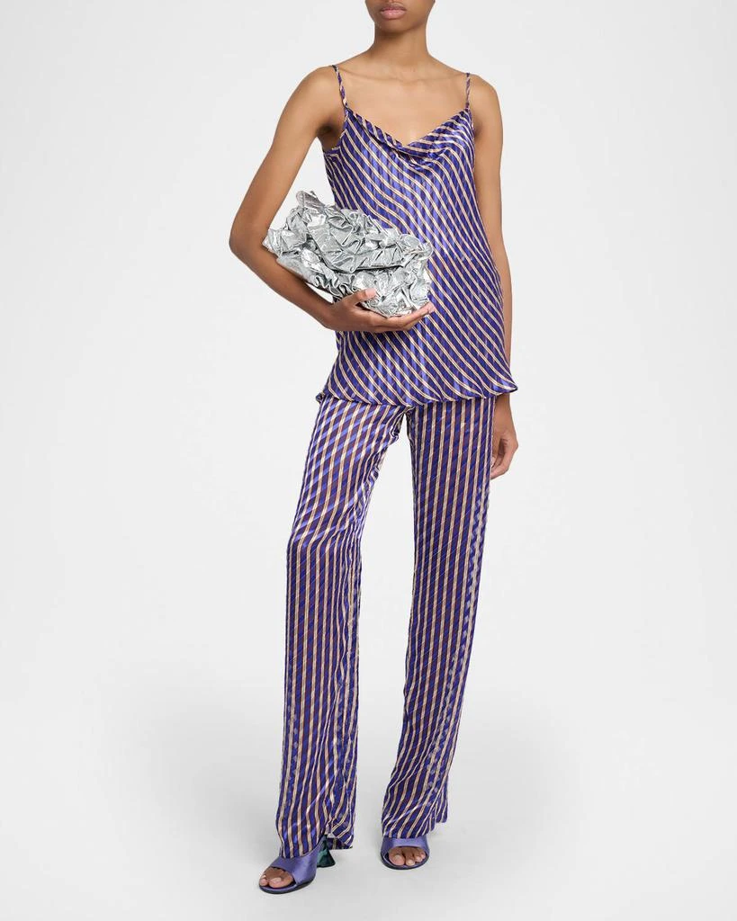 Dries Van Noten Metallic Leather Clutch Bag 6