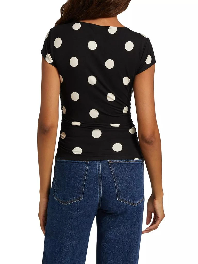 Reformation Addison Polka Dot Stretch Knit Top 5