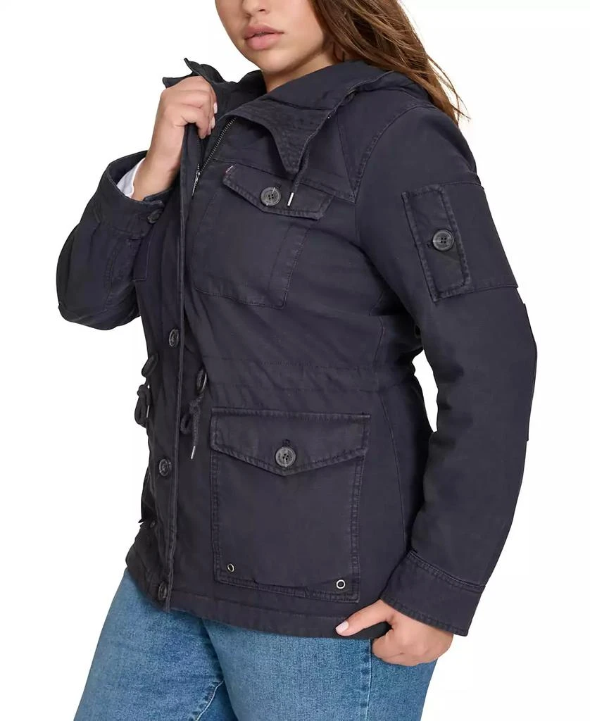Levi's Trendy Plus Size  Cotton Hood Utility Jacket 5