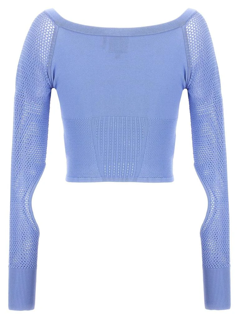 Herve Leger Hervé Léger Mix Cropped Knitted Top 2