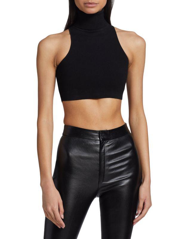Zeynep Arçay Cropped Turtleneck Top