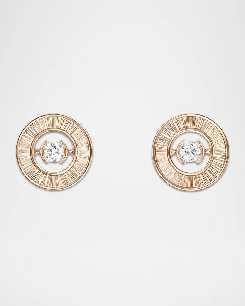 PIAGET 18K Rose Gold Possession Stud Earrings with Diamonds