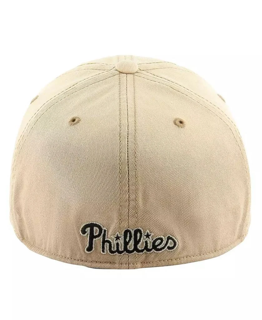 47 Brand Men's Khaki Philadelphia Phillies Dusted Franchise Fitted Hat 2