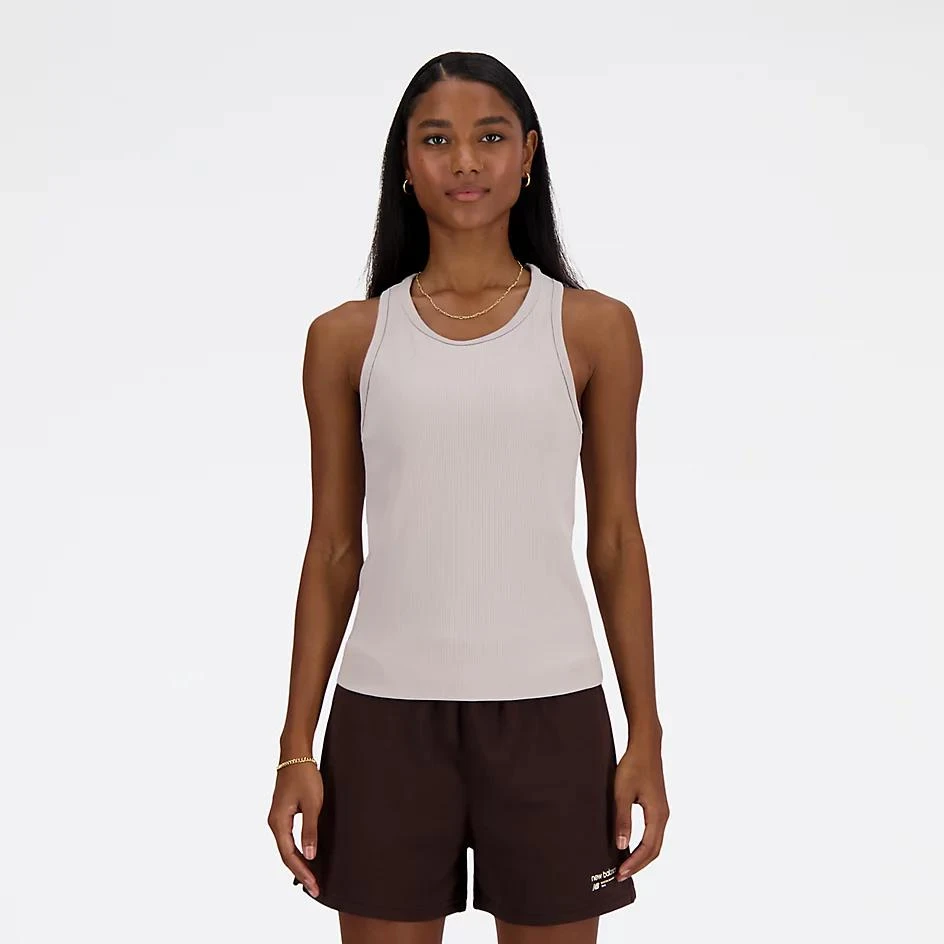 New Balance Linear Heritage Rib Knit Racer Tank 1