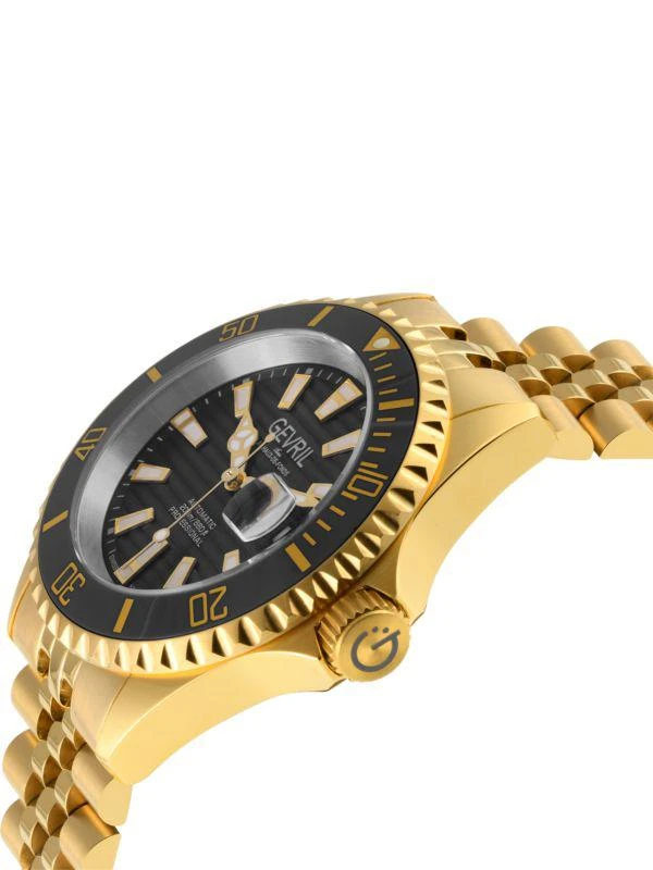 Gevril Chambers 43MM IP Stainless Steel Analog Bracelet Watch 2