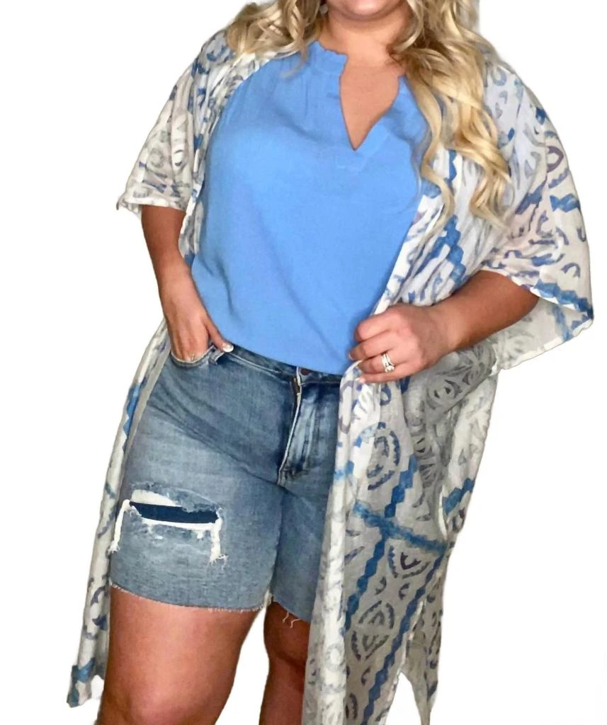 Kori Peyton Kimono In Dusty Blue 2