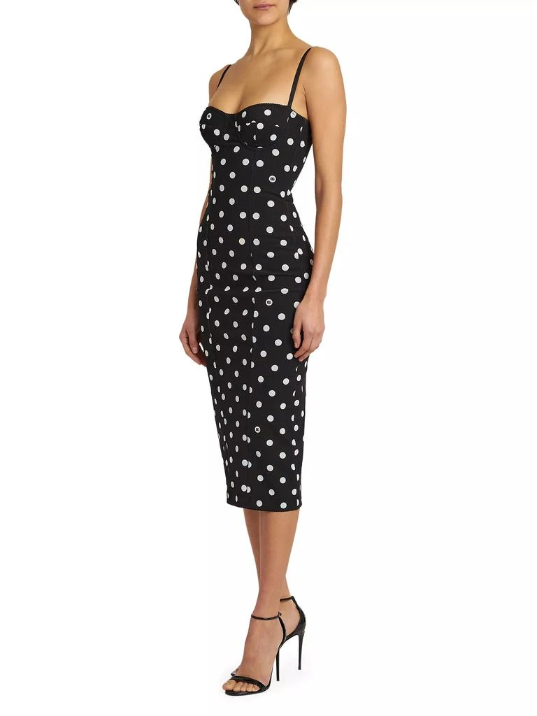 Dolce & Gabbana Polka Dot Sweetheart Midi-Dress 4