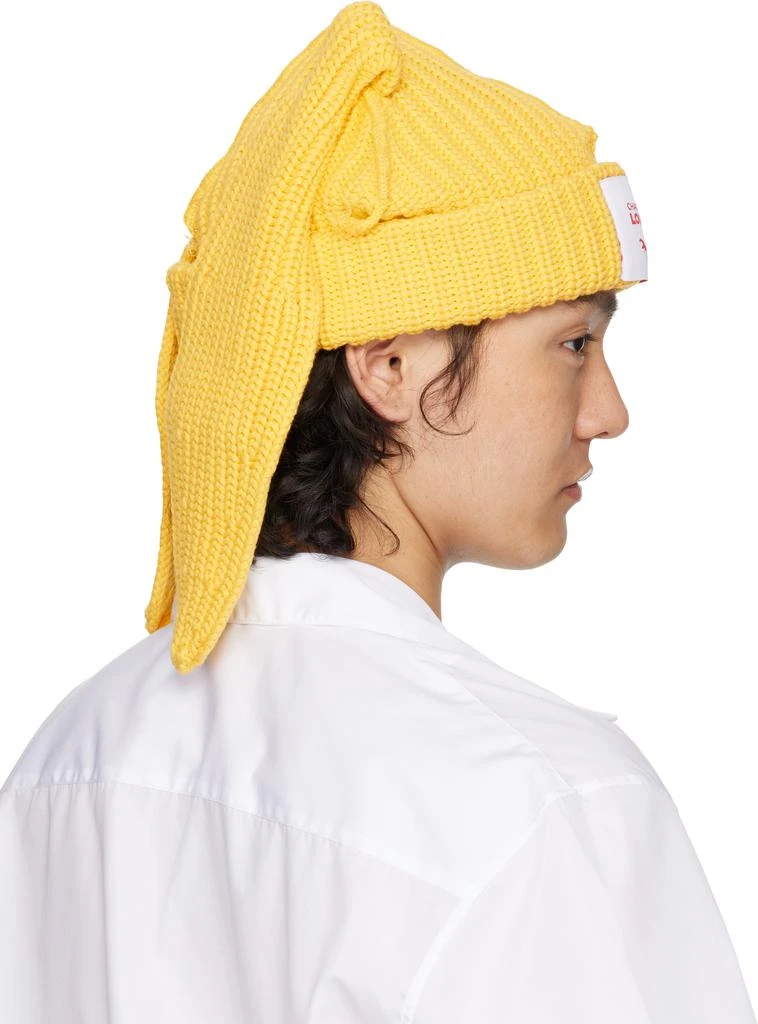 Charles Jeffrey Loverboy Yellow Chunky Rabbit Beanie 3