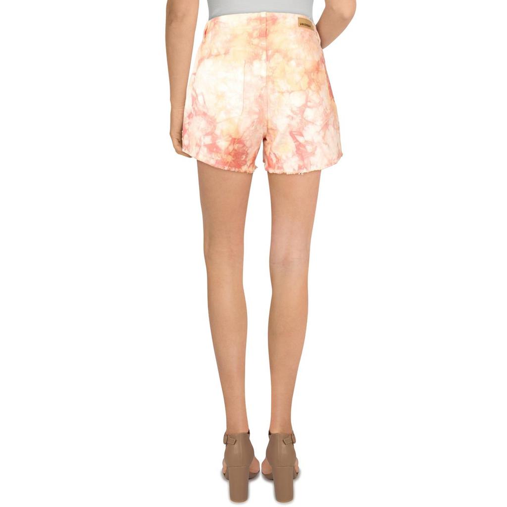 UNIONBAY Juniors Callie Womens Tie-Dye High Rise Cutoff Shorts