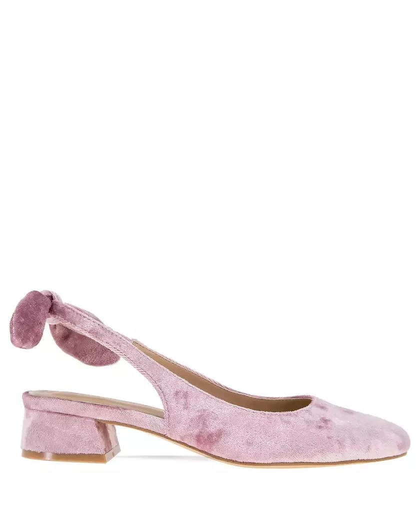 BCBG Women's Torna Velvet Slingback Block Heel Pumps 2