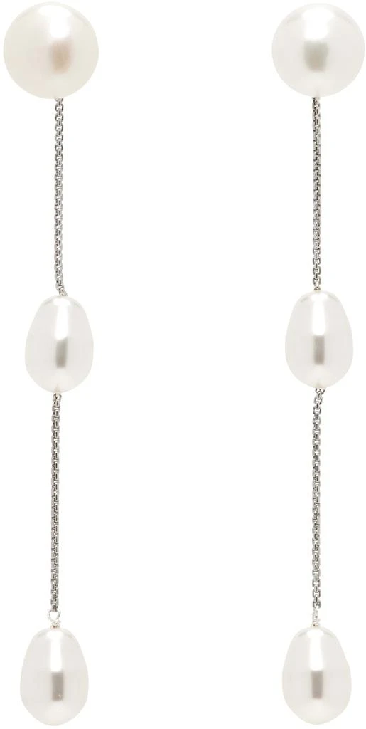 Sophie Buhai Silver Small Pearl Drop Earrings 1