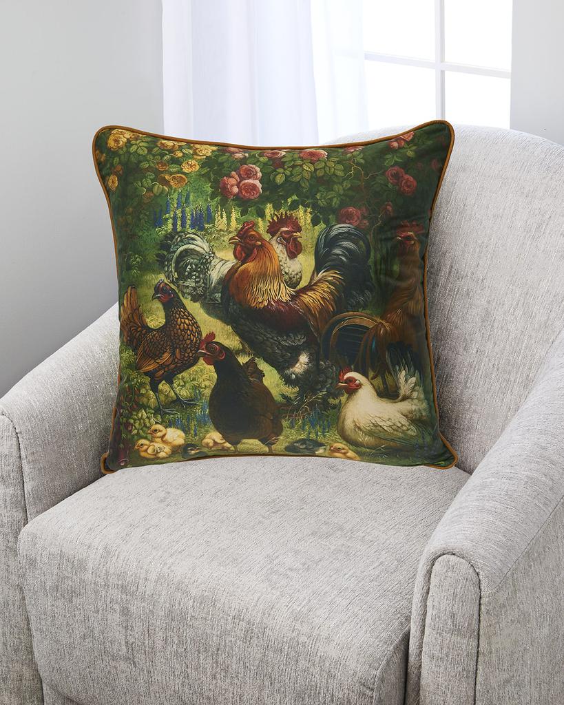 Yana Movchan Chatting In The Shade Silk Pillow