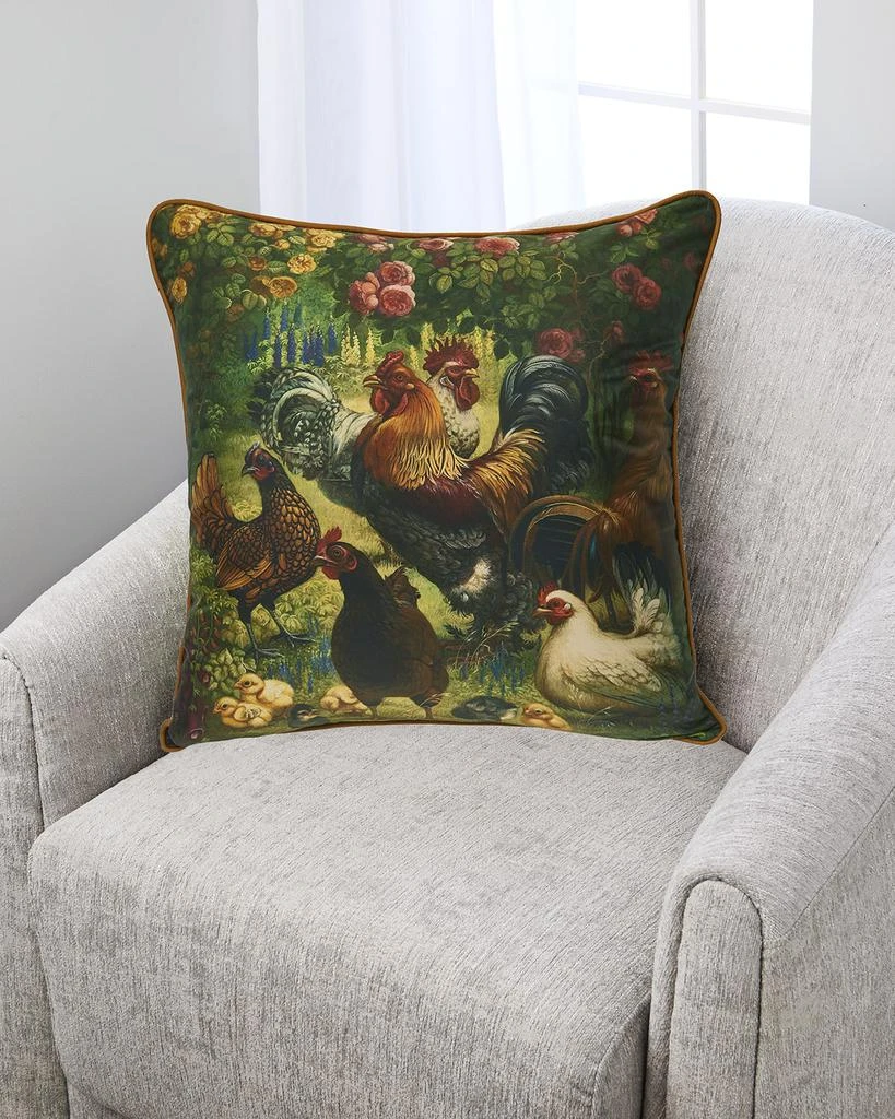 Yana Movchan Chatting In The Shade Silk Pillow 1