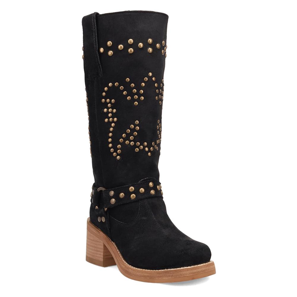 Dingo Troubadour Studded Round Toe Pull On Boots