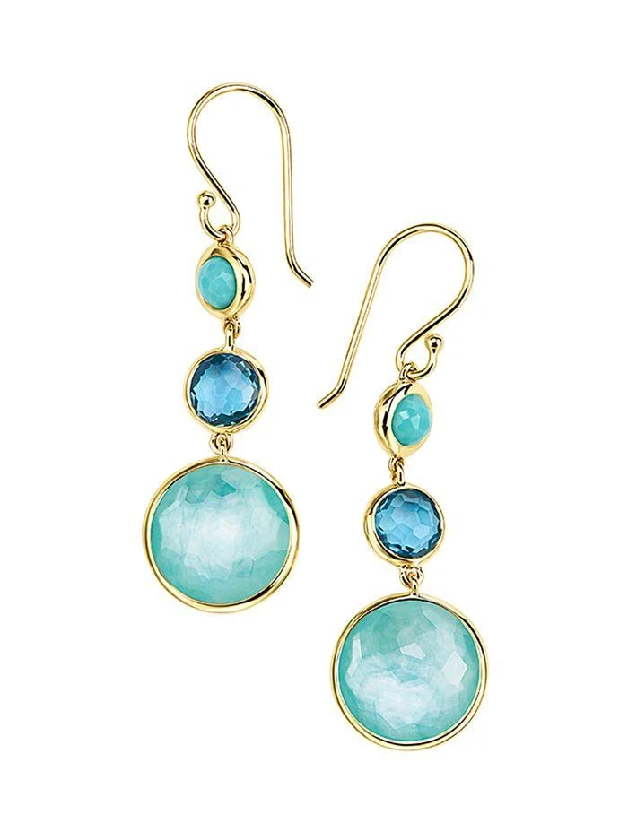 Ippolita 18K Yellow Gold Lollitini Multi-Stone Triple Drop Earrings