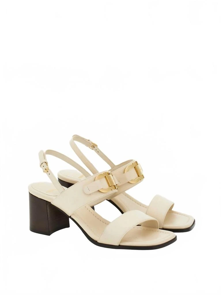 Salvatore Ferragamo Women
s Gancini Ornament Sandal In White 2